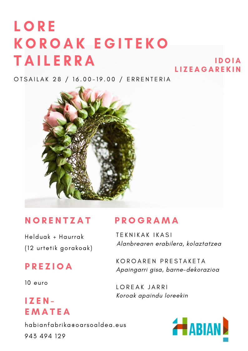 lore koroak egiteko tailerra
