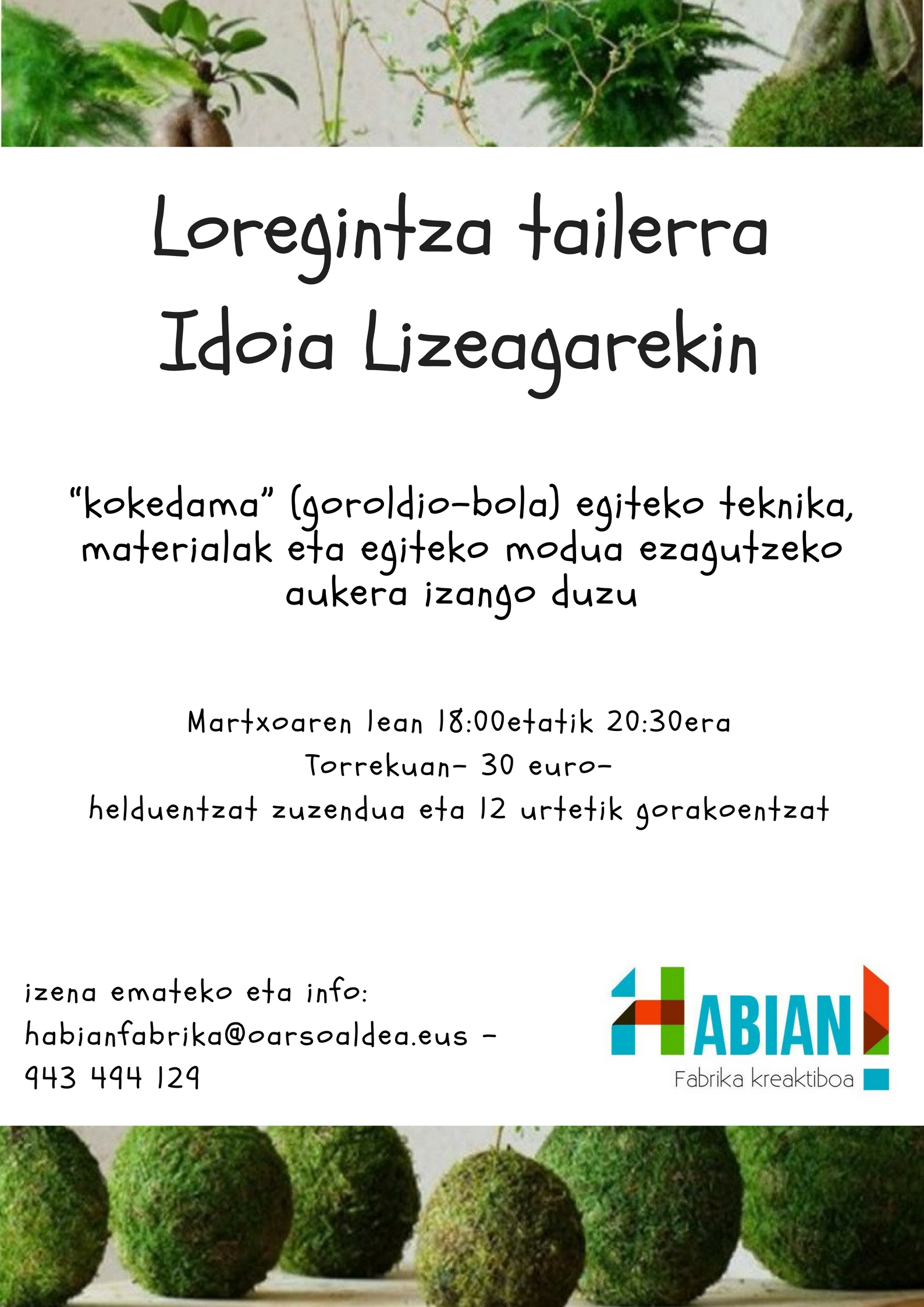 loregintza tailerra