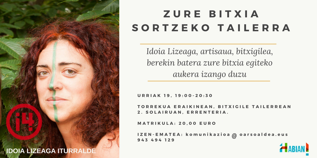zure bitxia sortzeko tailerra